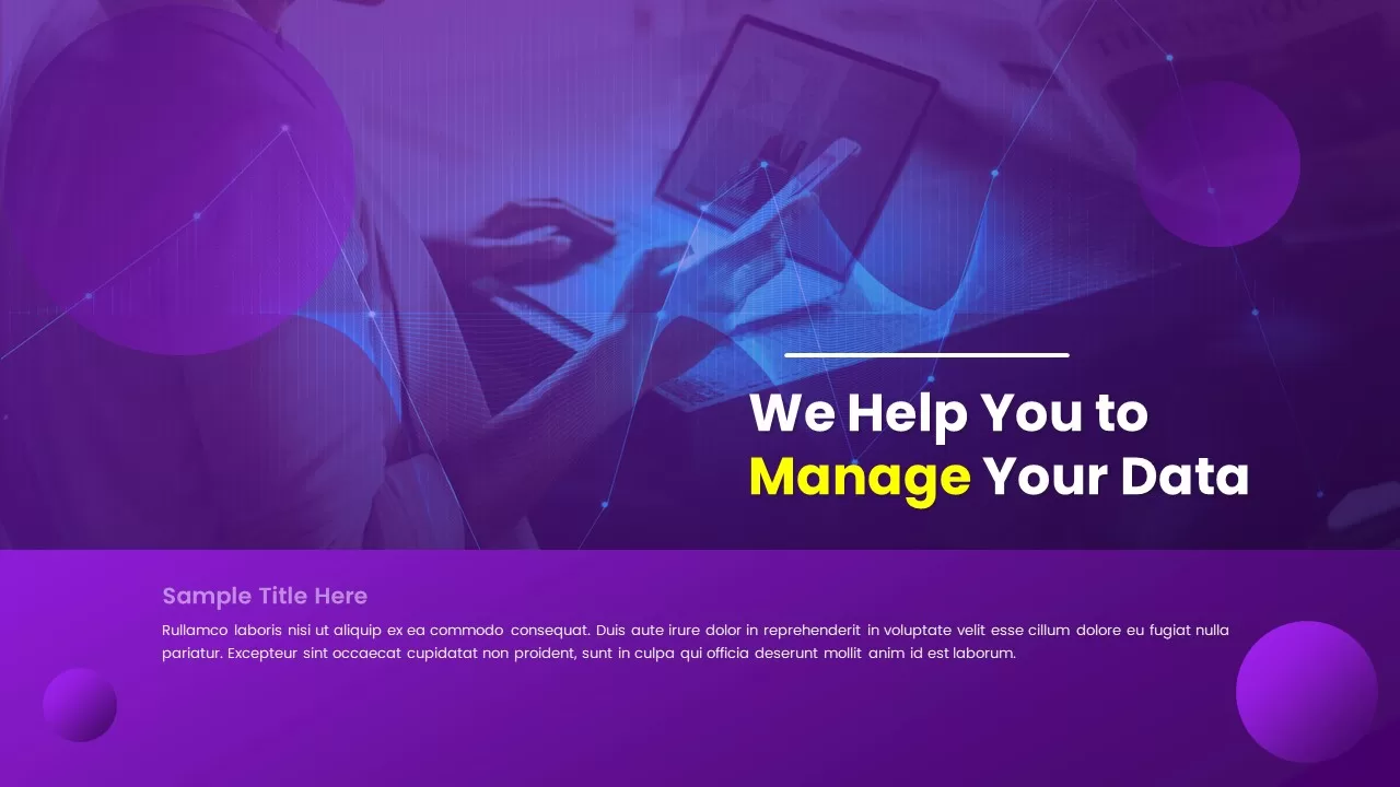 Purple color business presentation template14