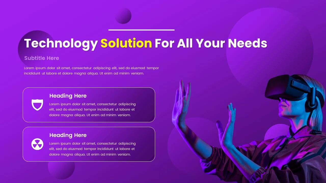 Purple color business presentation template9