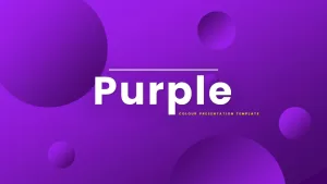 Purple color presentation template