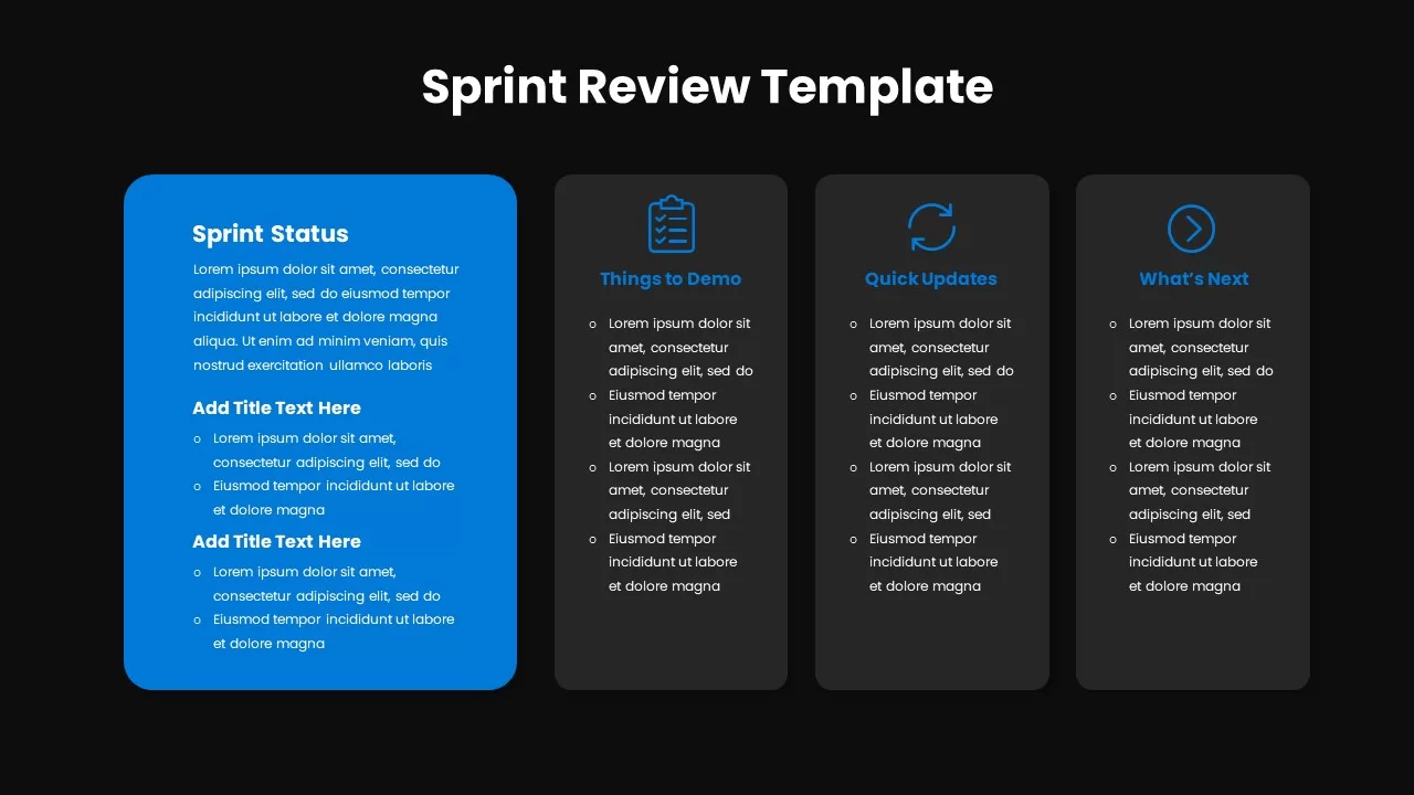 Sprint Review ppt Template