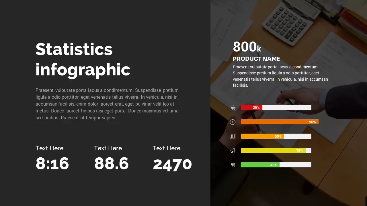 Statistic Infographic Dark