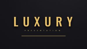 Black and Gold PPT Presentation Luxury Slide