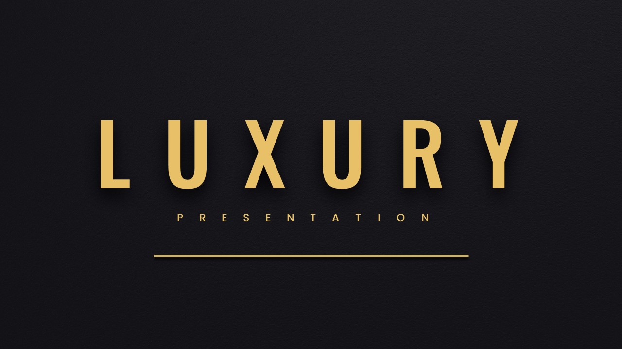 Black and Gold PPT Presentation Luxury Slide