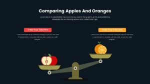 Comparing Apples And Oranges Slide Dark