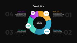 Donut Slide PowerPoint Template Dark