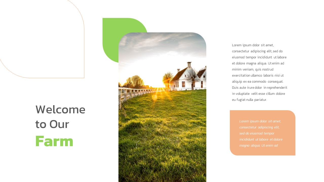 Farm PowerPoint template welcome