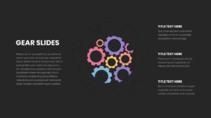 Gear Slides PowerPoint Template Dark