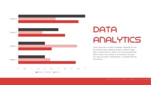 Red Presentation data analysis slide