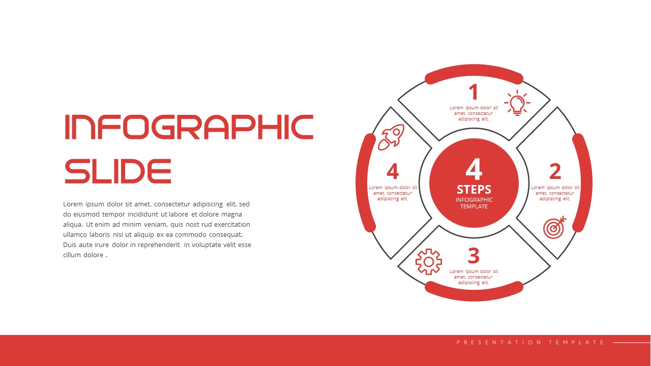 Red Presentation infographic slide