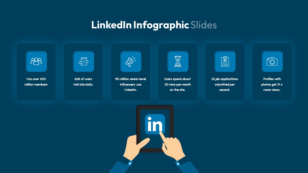 LinkedIn Infographic Slide Dark