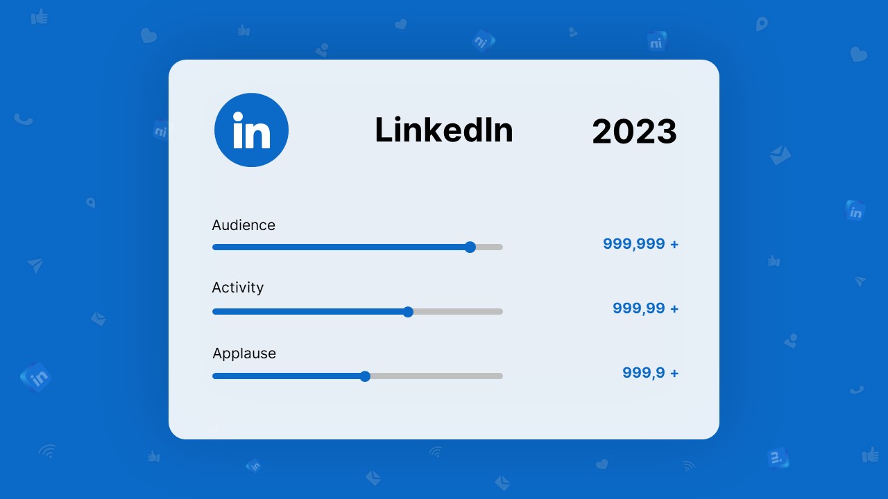 LinkedIn Statistics PowerPoint Template