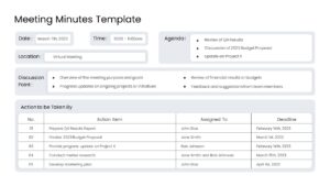 Meeting Minutes PowerPoint Template