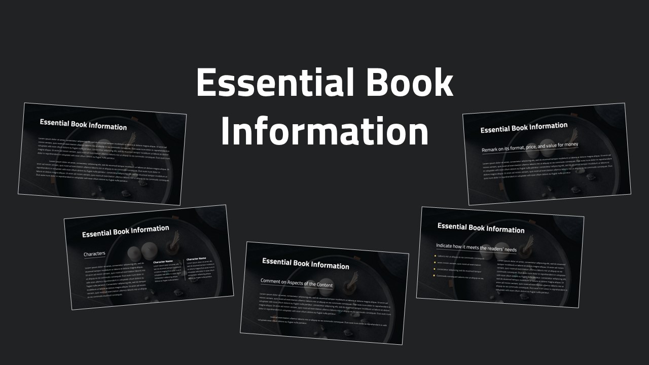 Prezi Style Book Information PowerPoint Template2