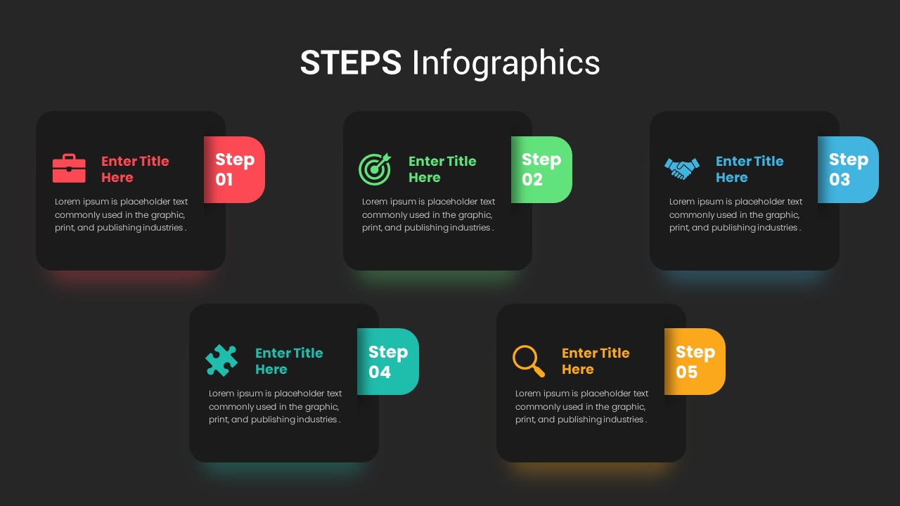 5-Steps-Infographics-PowerPoint-Template-Dark