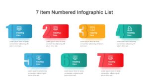 7 Item Numbered Infographic List Template PowerPoint