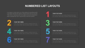 Number list ppt template