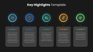 Key Highlights PowerPoint Template Dark