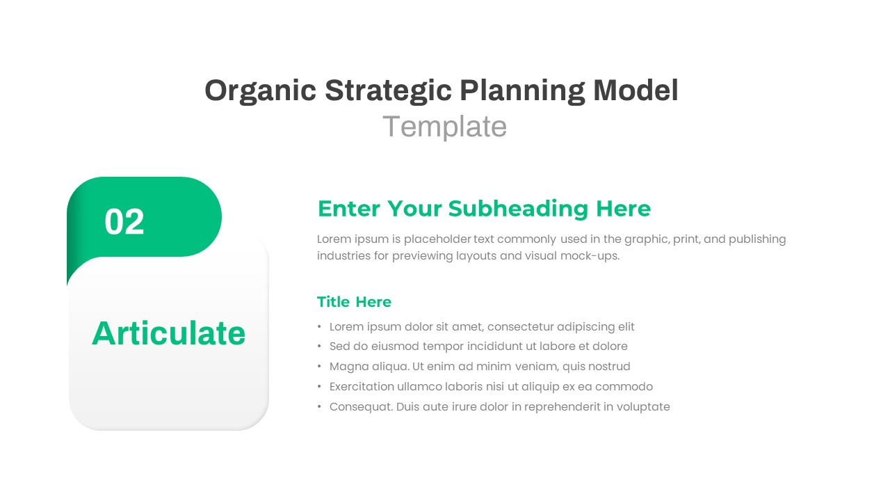 Organic Strategic Planning Model PowerPoint Template3