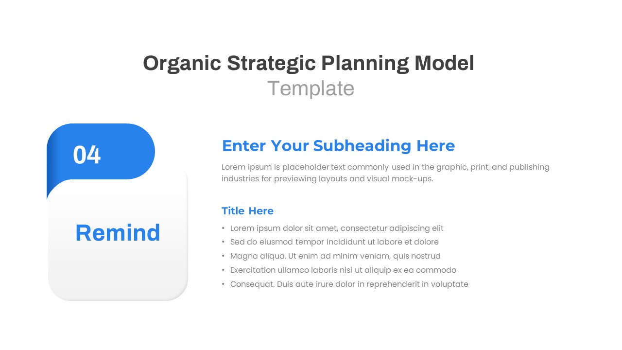 Organic Strategic Planning Model PowerPoint Template5