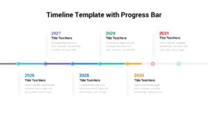 Progress Timeline Bar PowerPoint Template