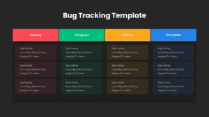 Bug Tracking PowerPoint Template Dark