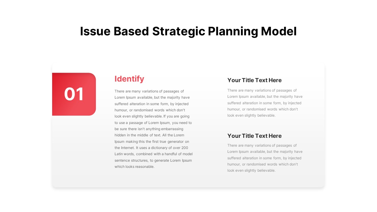 Issue Based Strategic Planning Model PowerPoint Template2