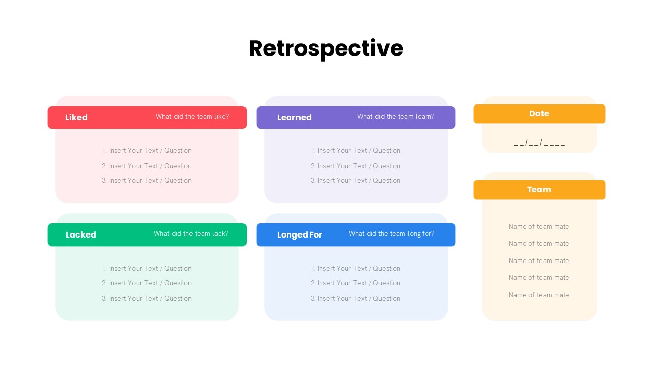 Product Management Retrospective PowerPoint Template