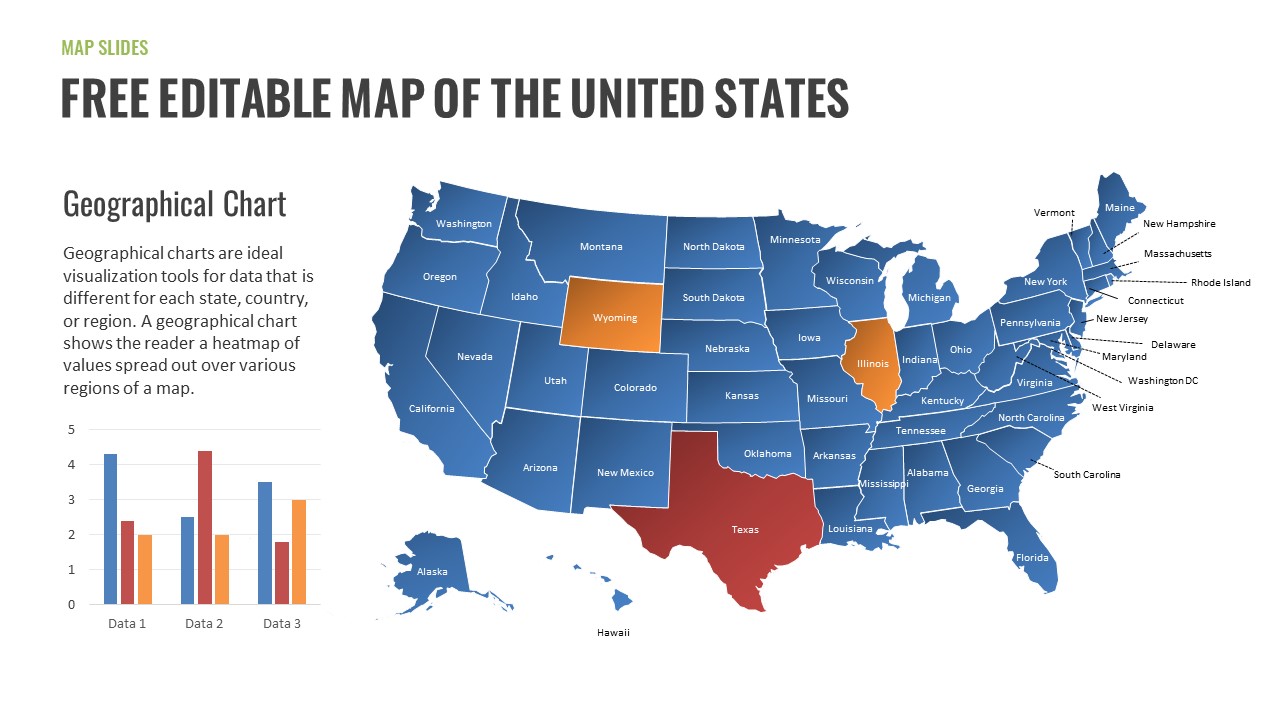 Free Editable Map of the United States