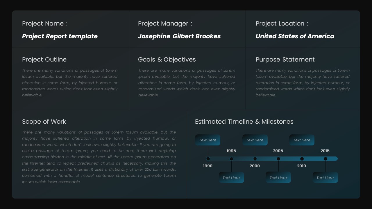 Statement of Work PPT Template