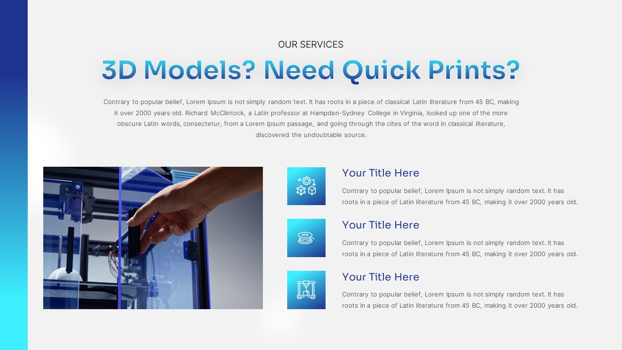 3D Printing Deck PPT Template service