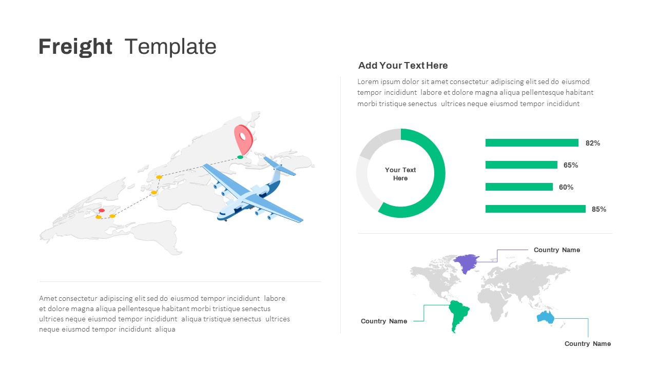 Flight Freight Infographic PowerPoint Template