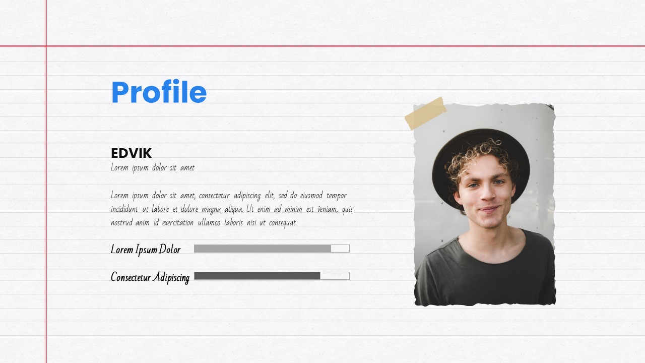 Free PowerPoint Book profile Template