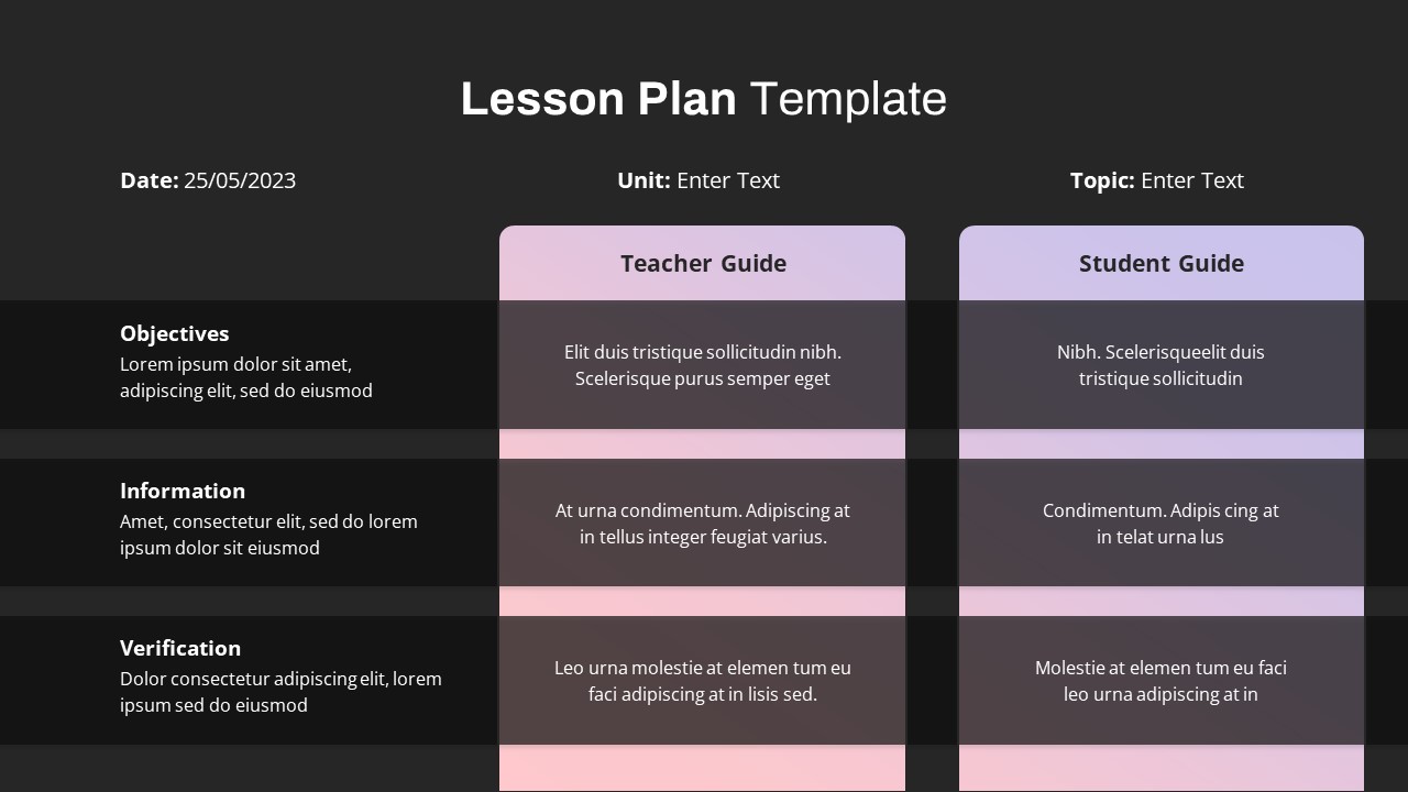 Free PowerPoint Lesson ppt Template