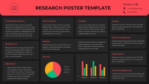 Free PowerPoint Research Poster Template Dark