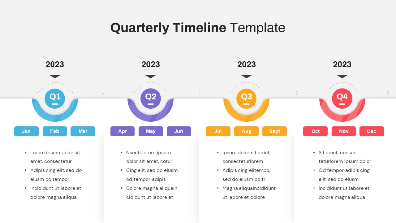 Quarterly Timeline Template for PowerPoint