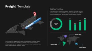 Train Freight Infographic PowerPoint Template Dark