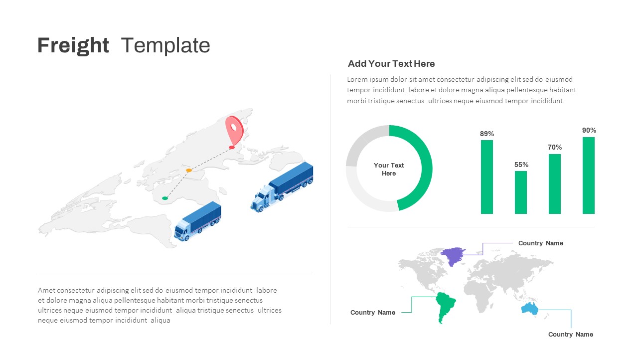 Truck Freight Infographic PowerPoint Template