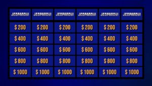 Free PowerPoint Jeopardy Template chart