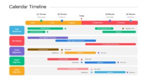 PowerPoint Calendar Timeline Template Swimlanes