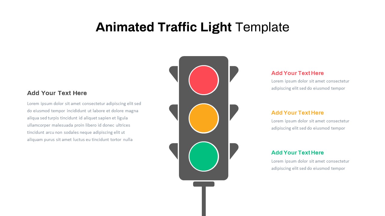 Animated Traffic Light PowerPoint Template