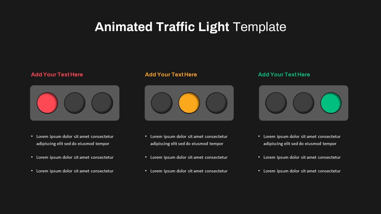 Animated Traffic Light PowerPoint