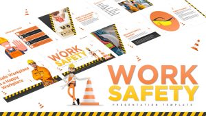 Featured image of a PowerPoint presentation template on the topic "Work Safety presentation"