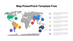 World Map PowerPoint Template Free Slide