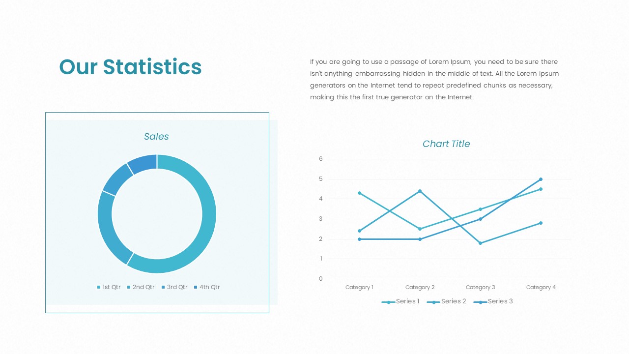 Clean Deck Free Presentation Template Statistics