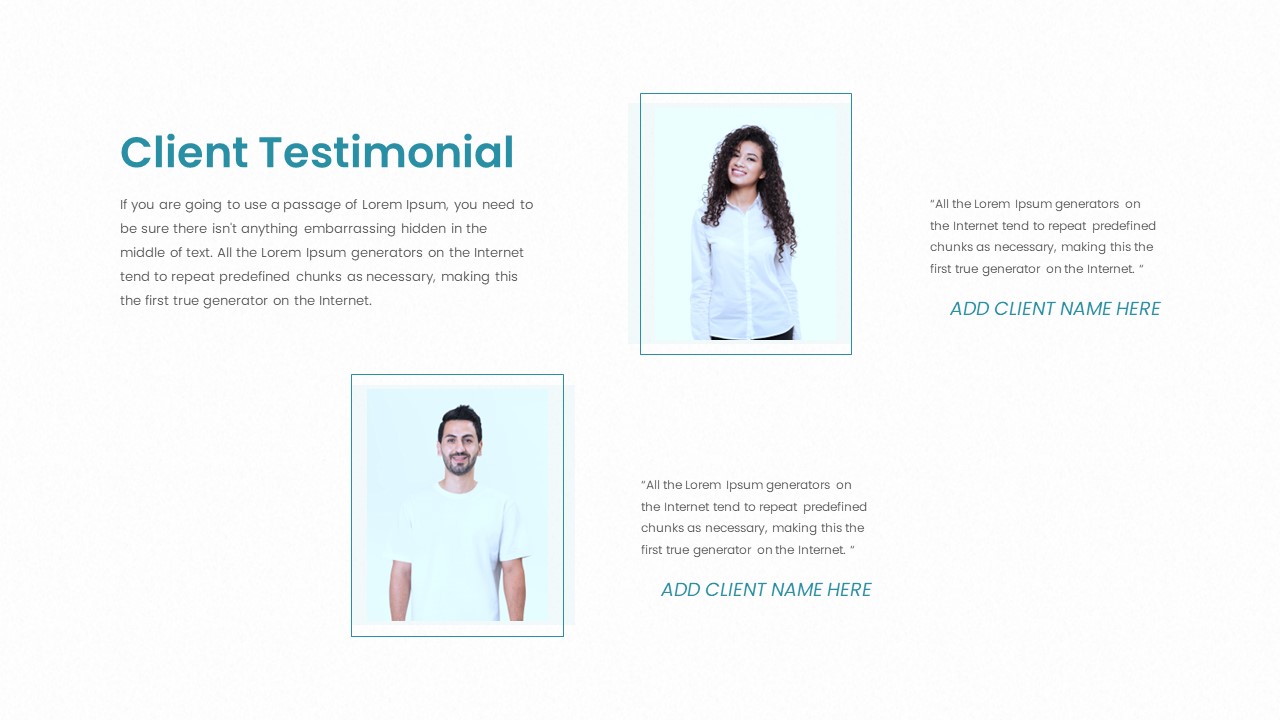 Clean Deck Free Presentation Template Testimonial