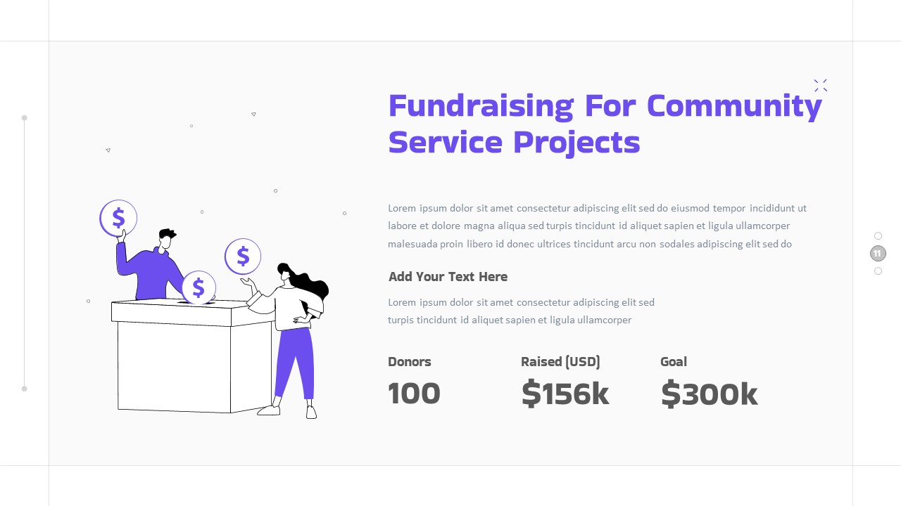 Free Community Service PowerPoint Template Fundraising