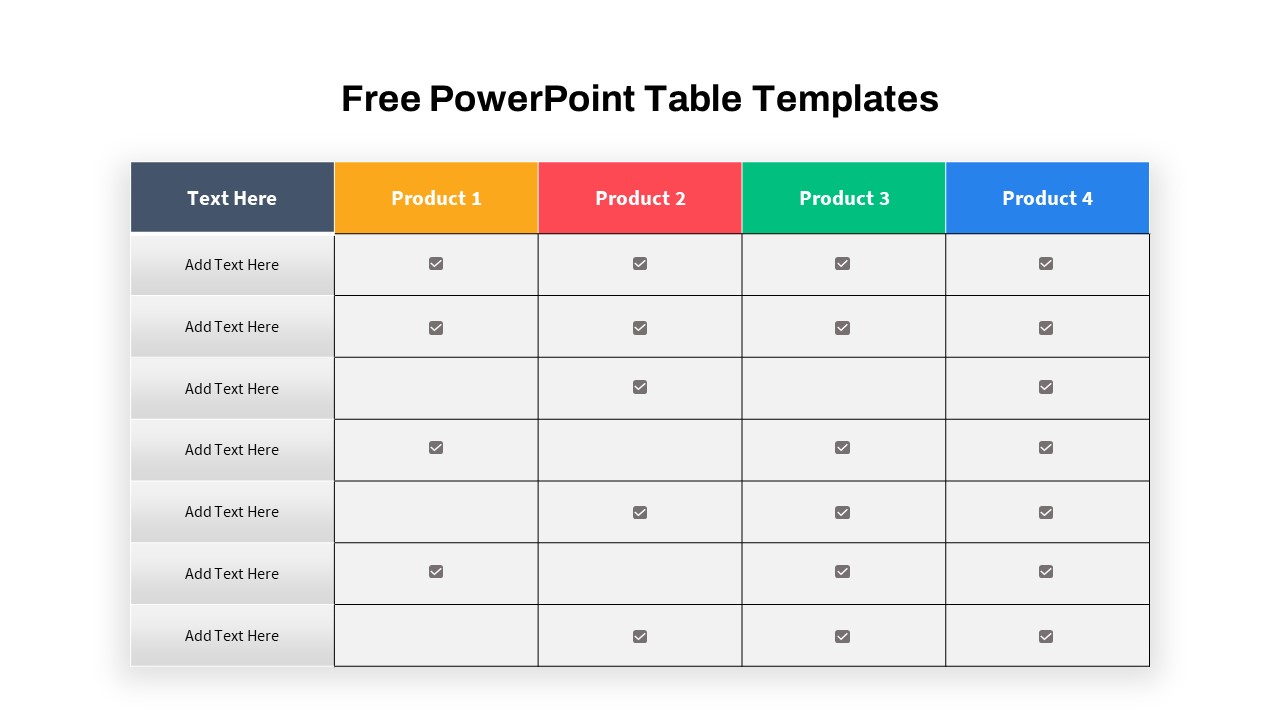 Free-PowerPoint-Table-Templates-sections