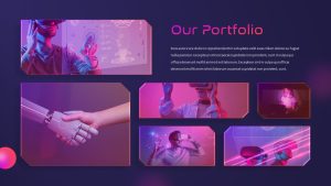 Free Animated Futuristic PowerPoint Template Portfolio