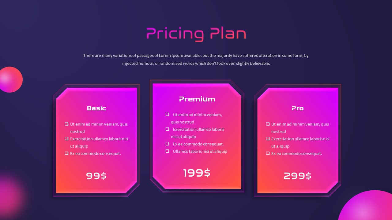 Free Animated Futuristic PowerPoint Template Pricing