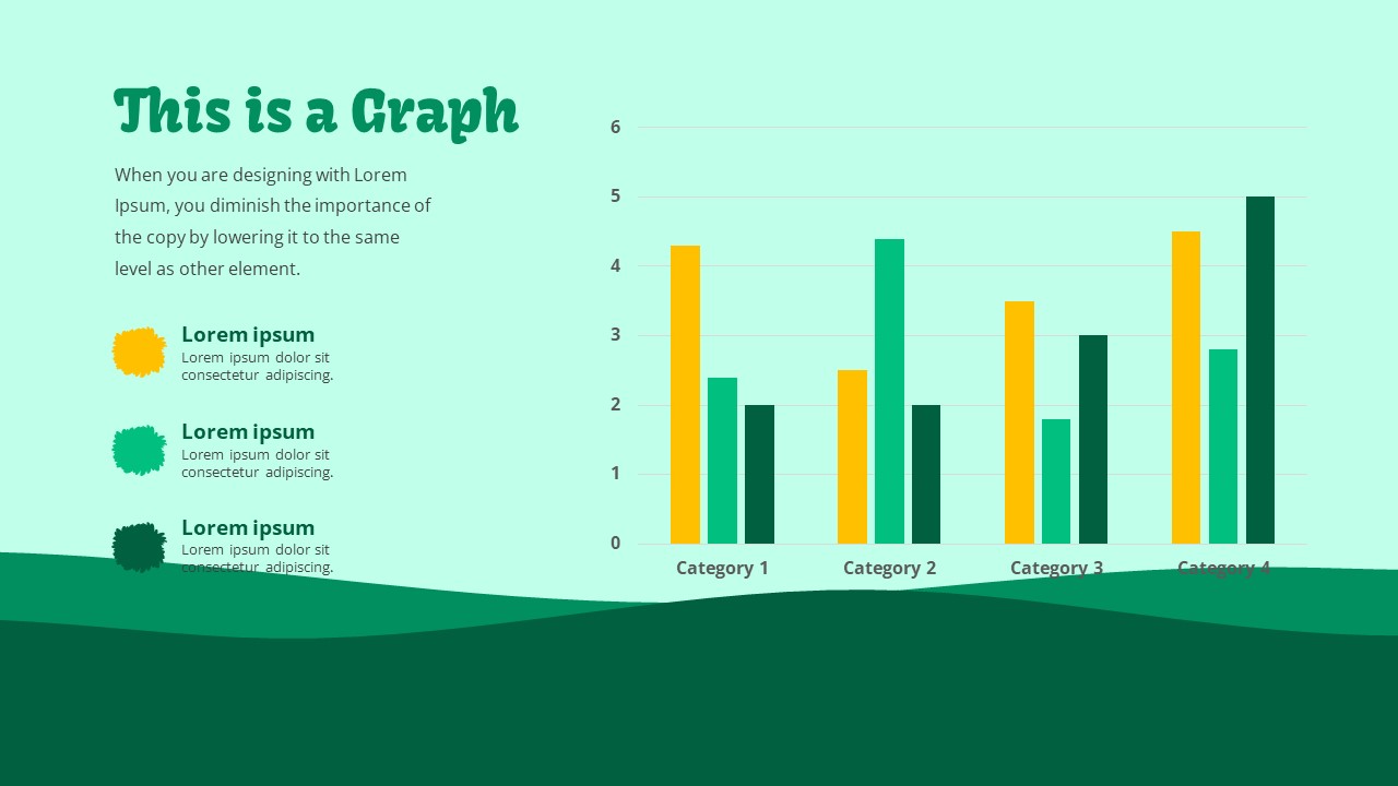 Free Cartoon PowerPoint Template Graph